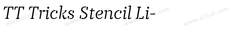 TT Tricks Stencil Li字体转换